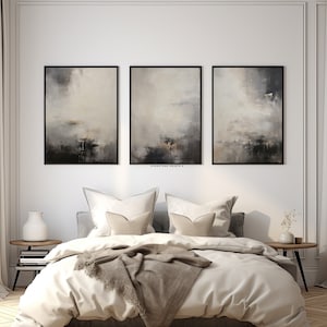 Neutral Abstract Art | Gallery Wall Art, Set of 3 Beige, Abstract Art, Nordic Prints, Simple Modern Abstract Art, Modern Minimal Art
