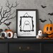 Ghost in Mirror Halloween Art Funny Halloween, Ghost Wall Art ...
