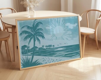 Sunset At Beach Art, Surfer Wall Art, Beach Wall Art, Ocean Wall Art, Surfing at Sunset, Girly Wall Art