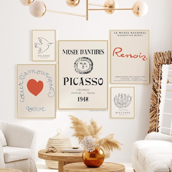 Gallery Wall Exhibition Set | Museum Poster Set, Gallery Wall Set, Bespoke Art Bundle, Matisse Renoir Print Set, Eclectic Wall Set