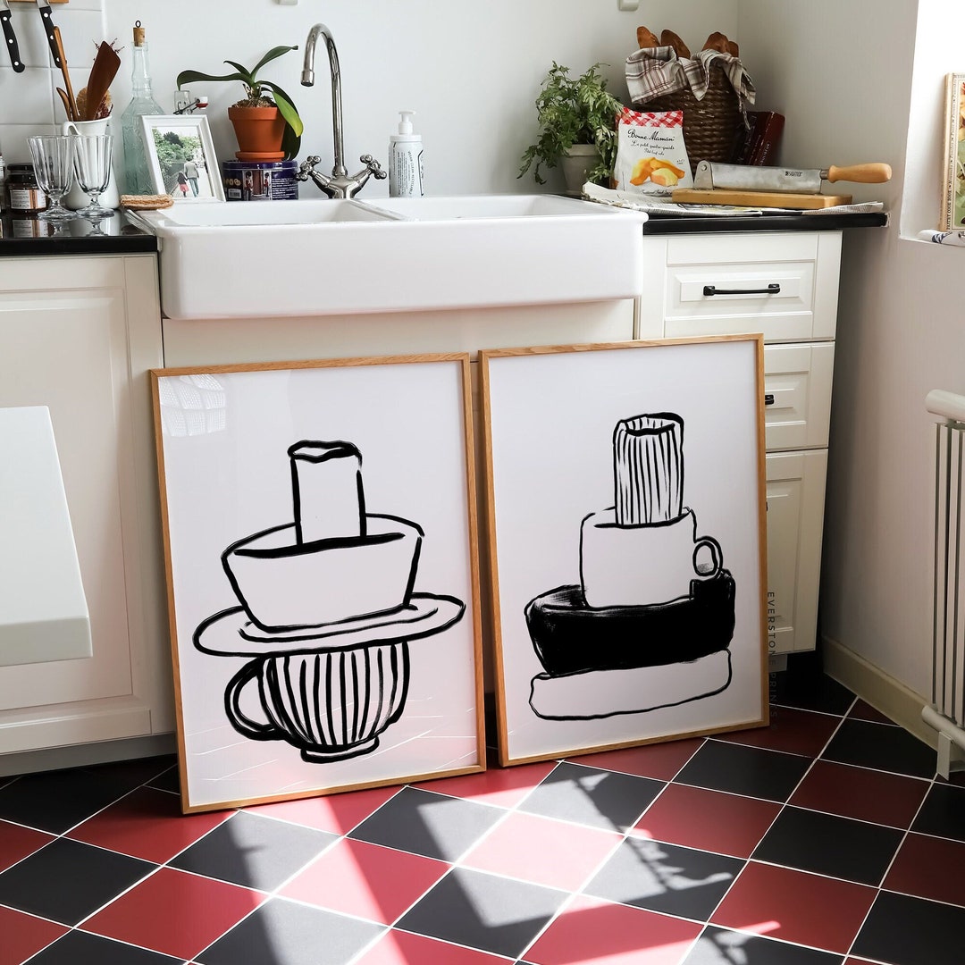 Set of 2 Kitchen Prints | Kitchen Wall Art, Fruit Wall Art, Kitchen Art ...