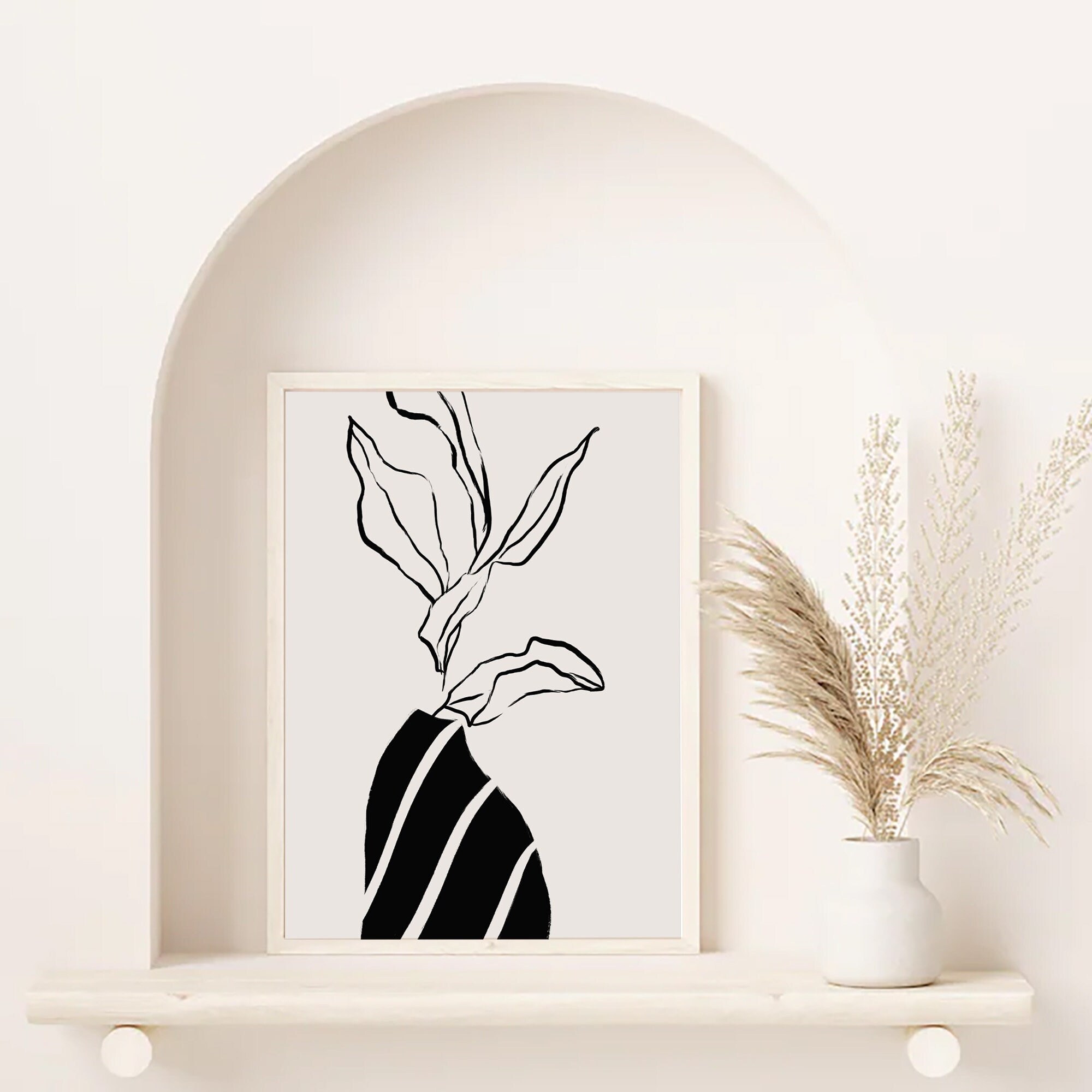 Black Abstract Art Print, Black and White Abstract Art, Printable Art ...