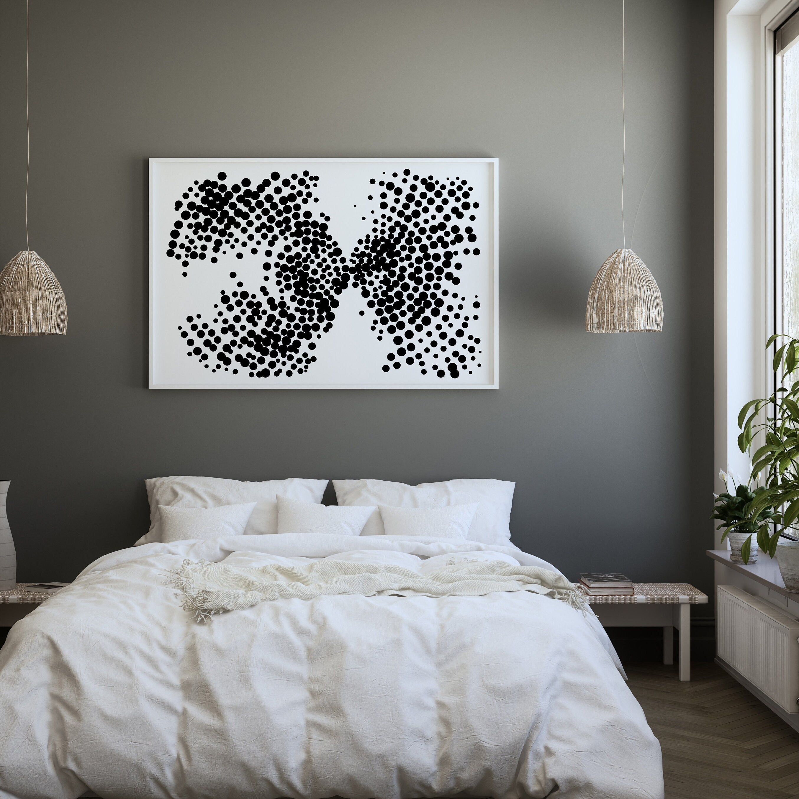 Black Abstract Art Print Black and White Abstract Art Etsy