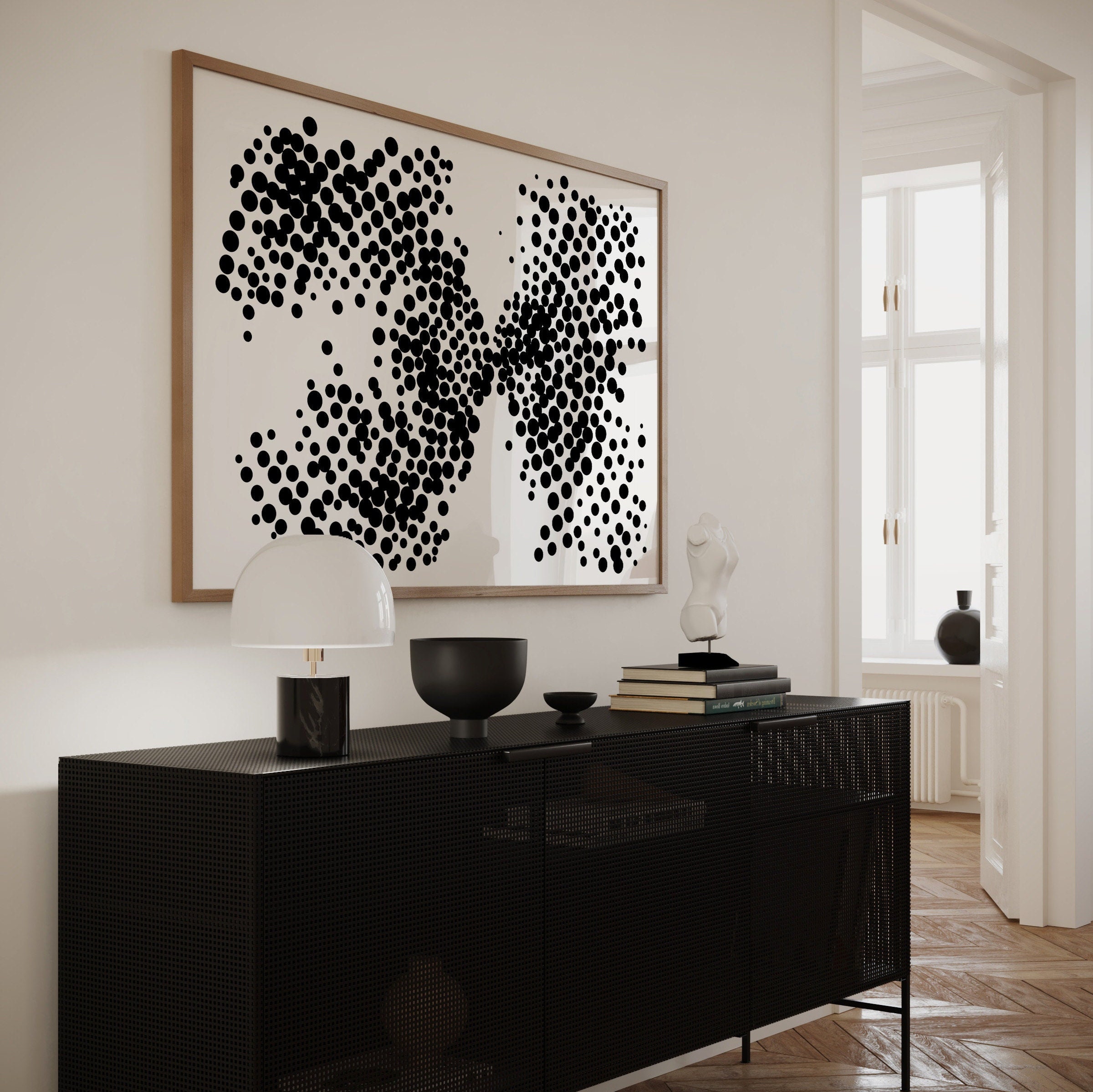 Black Abstract Art Print Black and White Abstract Art Etsy