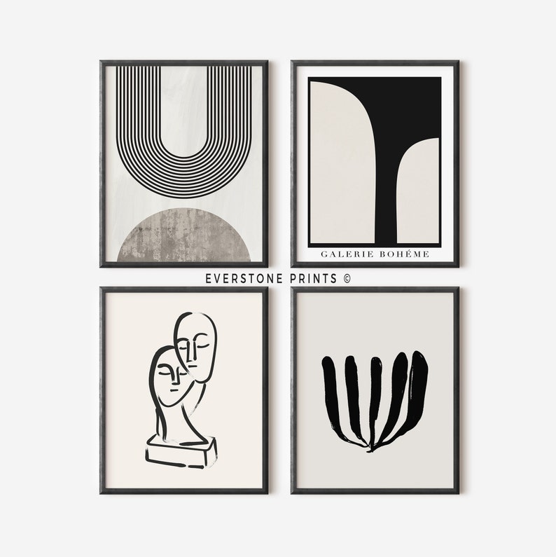 Modern Gallery Wall Set Set of 15 Printables Mega Bundle Etsy