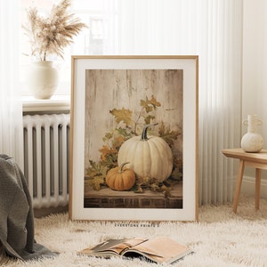 Rustic Fall Wall Decor Printable | Still Life Painting Rustic Fall Art ...