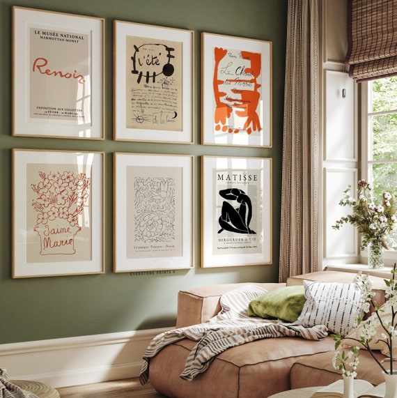 Mid-century Modern Gallery Wall Set | Eclectic Art Prints (digital
