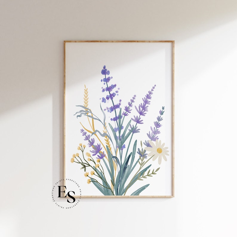 Set of 2 Watercolor Wildflower Art Colorful Bright Floral - Etsy