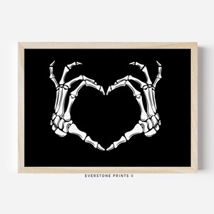 Skeleton Hands Wall Art | Halloween Wall Art | Witchy Wall Art | Spooky Print | Skeleton Wall Art | Halloween Printable | Printable Art