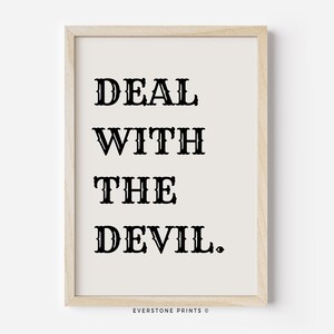 Handel met de duivel | Afdrukbare Halloween, Halloween Art, Spooky Art, Retro Halloween Poster, Halloween Wall Art, Witchy Art