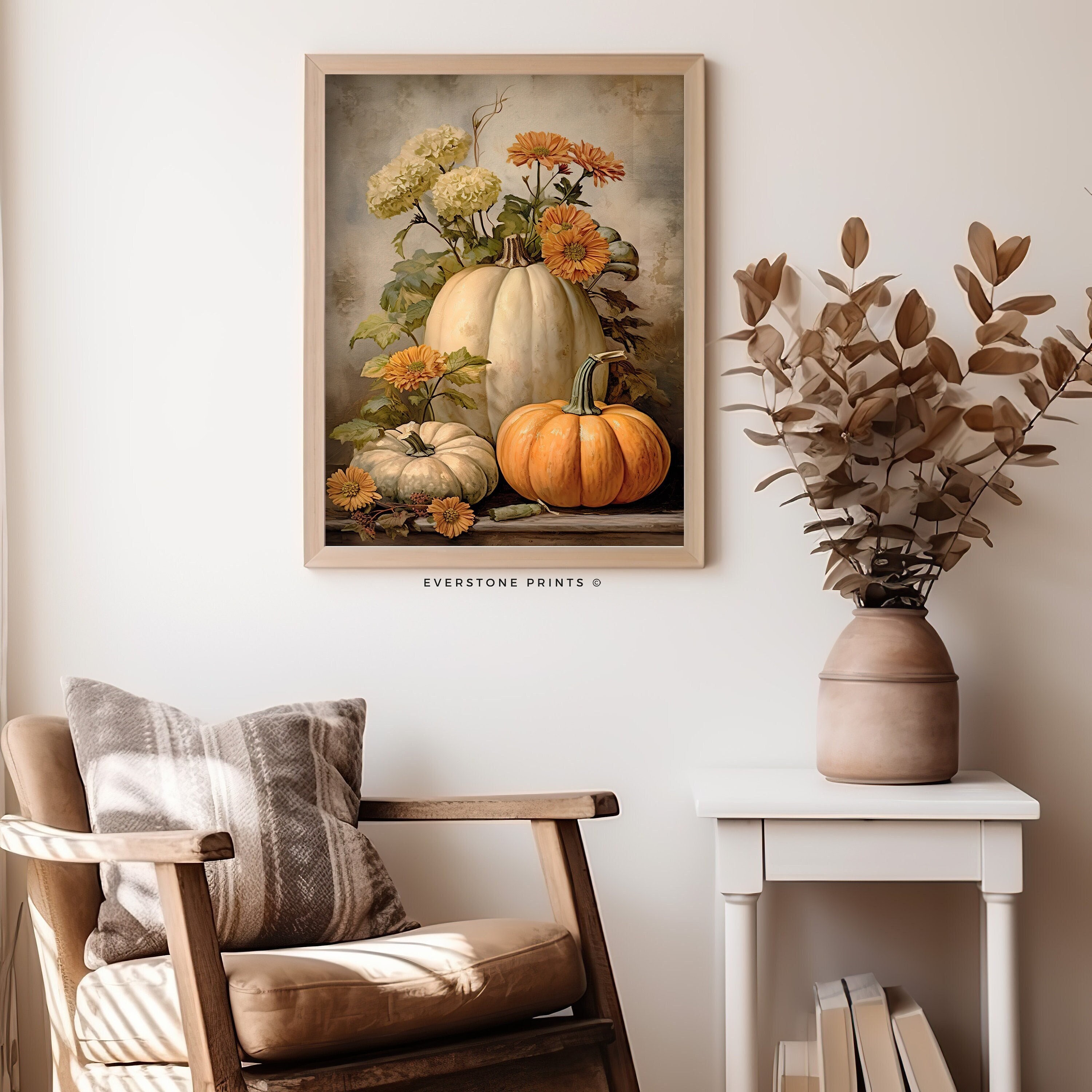 Rustic Fall Wall Decor Printable | Still Life Painting Rustic Fall Art ...