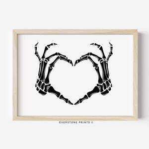 Skeleton Hands Wall Art | Halloween Wall Art | Witchy Wall Art | Spooky Print | Skeleton Wall Art | Halloween Printable | Printable Art