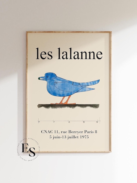 Les Lalanne Poster, Les Lalanne Bird Art Print, Exhibition Poster Paris, Digital Download, Mid-Century Print, Les Lalanne Vintage Print