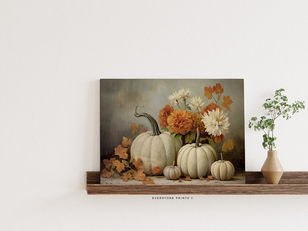 Rustic Fall Wall Decor Printable | Still Life Painting Rustic Fall Art ...