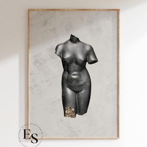 Female Body Statue, Greek Mythology Print, Greek Print, Greek Statue Art, Muses Art, Statue Art, Modern Sculpture Print, Modern Body Statue