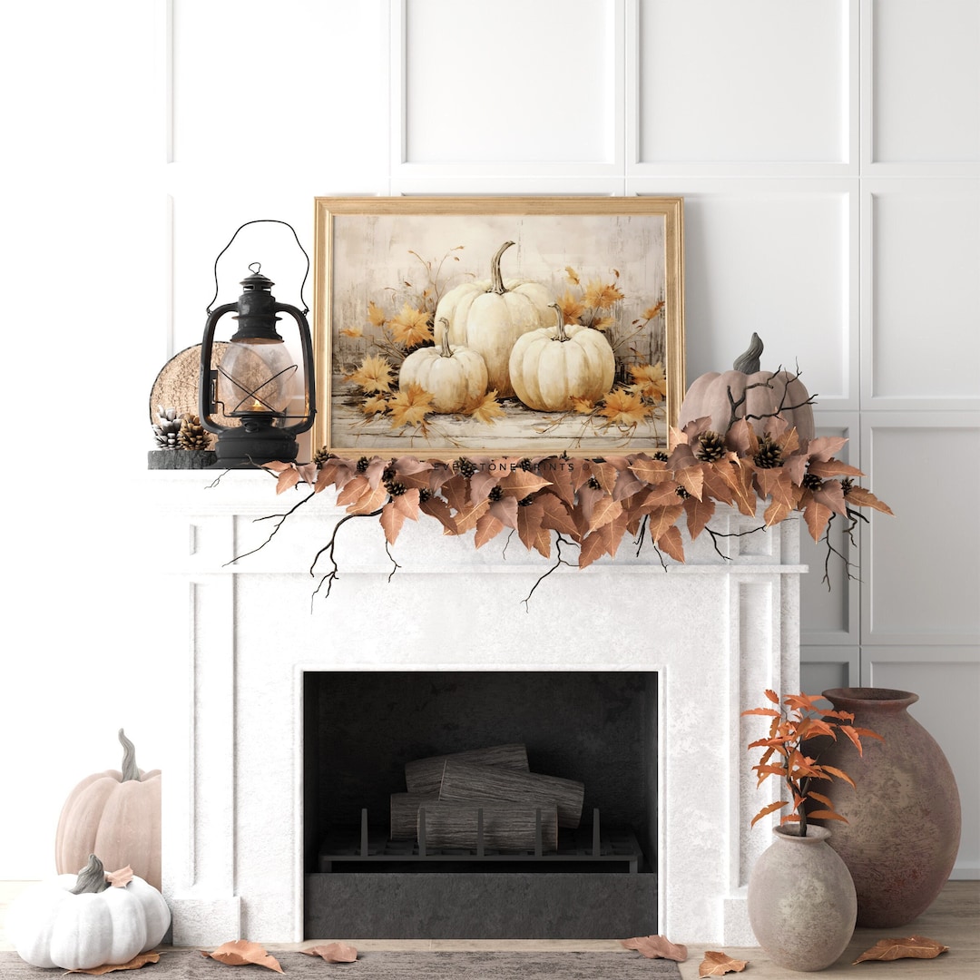 Fall Autumn Pumpkin Still Life Painting | Farmhouse Decor, Rustic Fall ...