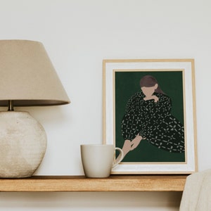 Abstract People Art | Female Figure Art, Mid Century Art, Figure Painting, Abstract Wall Art, Living Room Wall Art, Wall Decor image 7