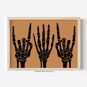 Skeleton Hands Wall Art | Halloween Wall Art | Witchy Wall Art | Spooky Print | Skeleton Wall Art | Halloween Printable | Printable Art