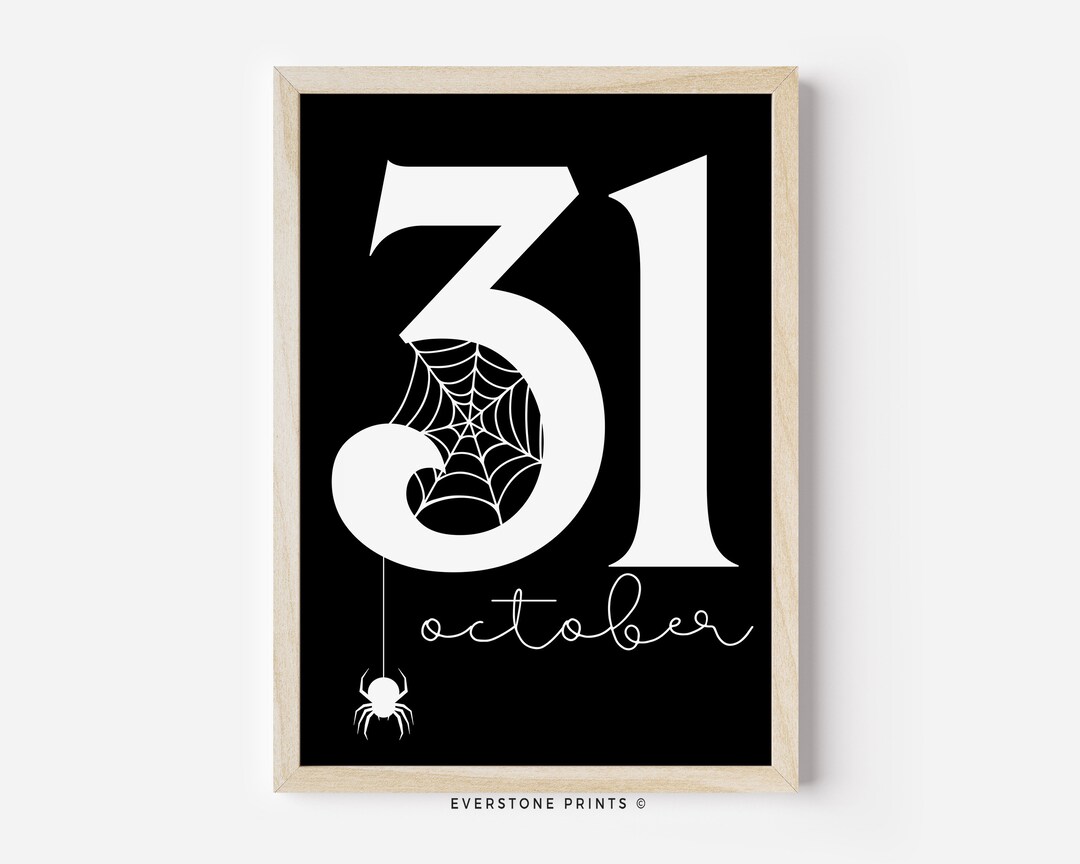 October 31 Halloween Art | Halloween Wall Art | Halloween Sign | Spooky ...