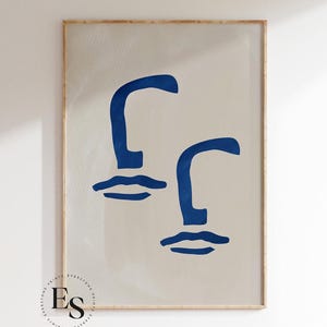 Abstract Line Art Face Print | Abstract Wall Art | Modern Print | Face Drawing | Minimal Wall Art | Abstract Faces Art | Printable Wall Art