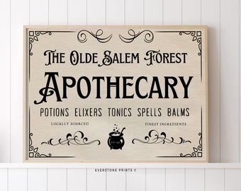 Halloween Apothecary Art  | Halloween Wall Art | Halloween Poster | Spooky Print | Halloween Print | Halloween Printable Art