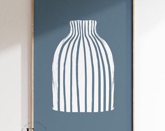 Simple Vase Print | Abstract Vase Art, Ceramic Vase Print, Minimalist Printable Art, Still Life Print, Vase Floral Art, Minimal Print