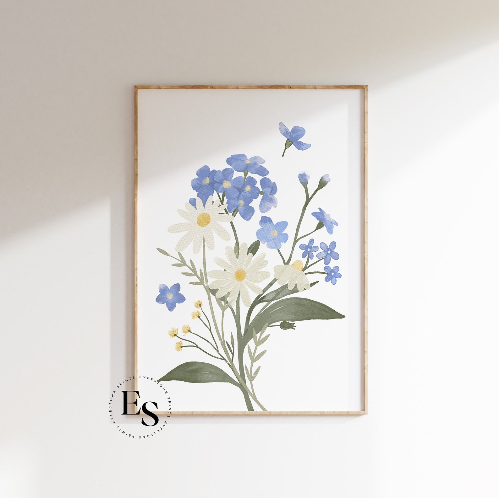 Watercolor Wildflower Set of 2 Prints | Colorful Bright Floral Prints ...