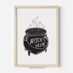 Witches Brew Art | Halloween Wall Art | Witchy Wall Art | Halloween Poster | Spooky Wall Art | Funny Halloween | Halloween Printable