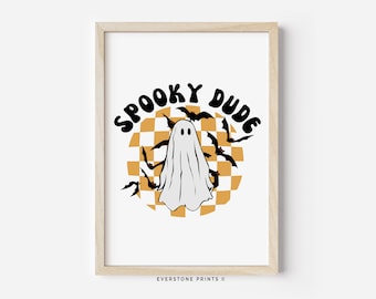Spooky Dude Wall Art | Halloween Wall Art | Halloween Poster | Spooky Wall Art | Ghost Wall Art | Trendy Halloween | Halloween Printable