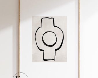 Eenvoudige geometrische print |  Moderne kunstafdruk, kleurenblokkunst, woonkamerdecor, bohoposter, geometrische muurkunst, modern muurdecor