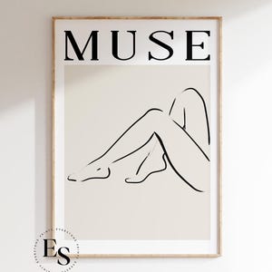 Muse Legs Print Art | Modern Wall Art, Simple Line Art, Black and White Female Art, Female Legs Art, Female Line Art, Muse Print