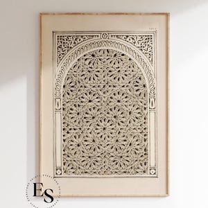 Artisan Bohemian Oriental Print | Minimalist Printable Art, Oriental Print, Boho Wall Decor, Boho Digital Wall Art