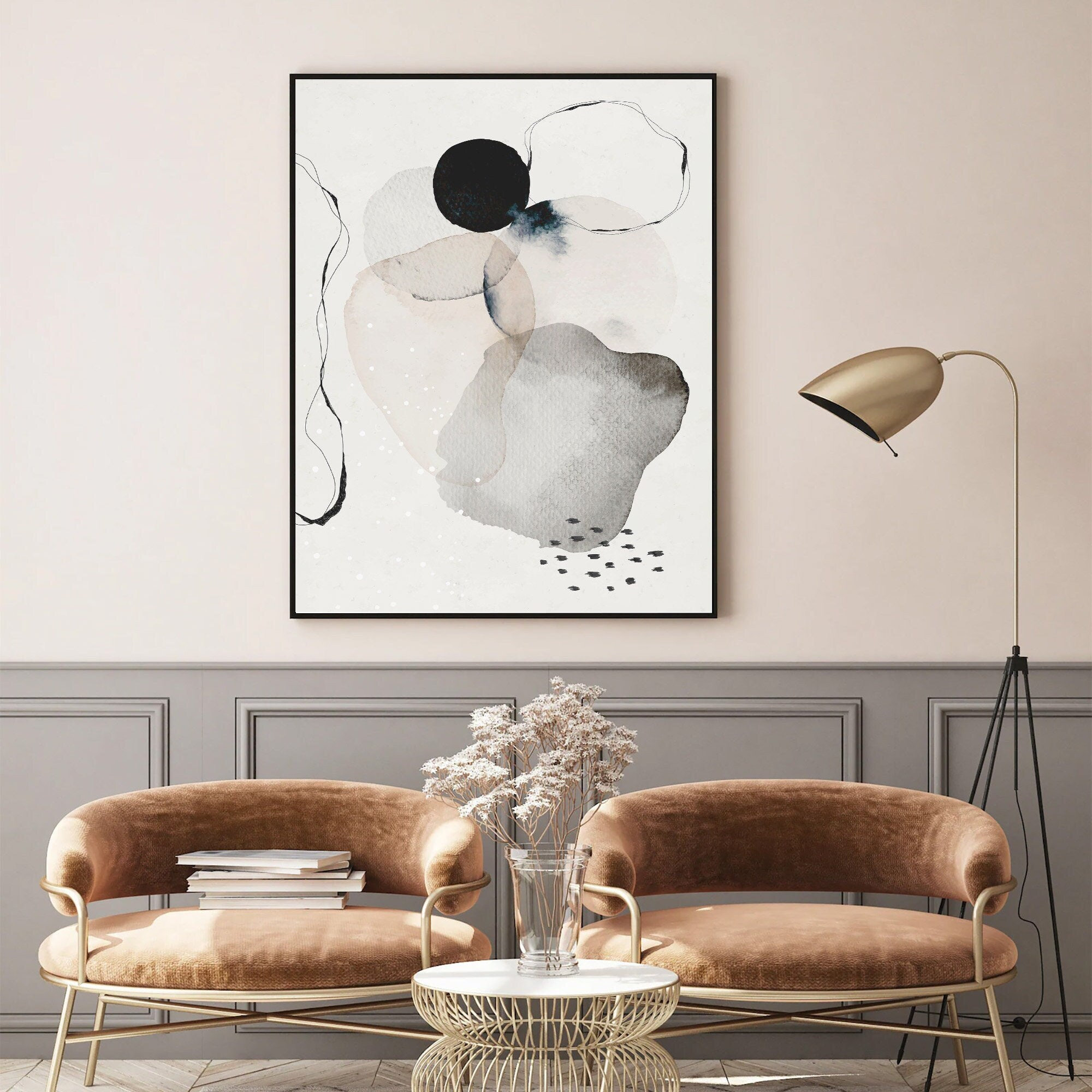 Neutral Abstract Art Print | Modern Wall Decor (digital Download) - Etsy