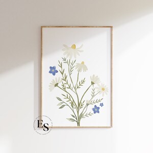 Watercolor Wildflower Set of 2 Prints | Colorful Bright Floral Prints ...