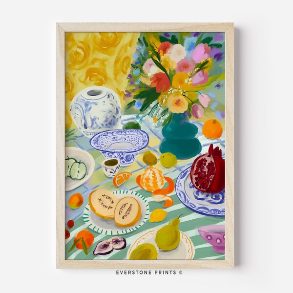 Colorful Kitchen Art Etsy