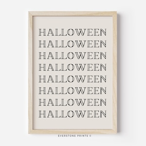 Halloween Typography Wall Art | Halloween Wall Art | Halloween Printables | Halloween Print | Spooky Art | Spooky Prints | Printable Art
