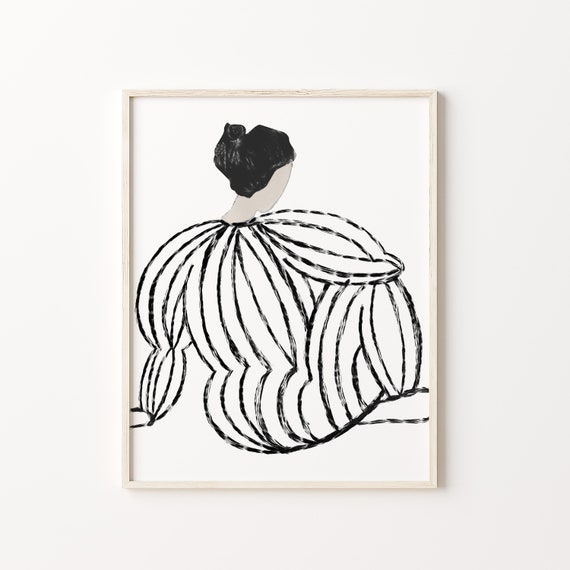 Abstract People Art Mid Century Art Wall Decor Abstract Wall Art Modern ...
