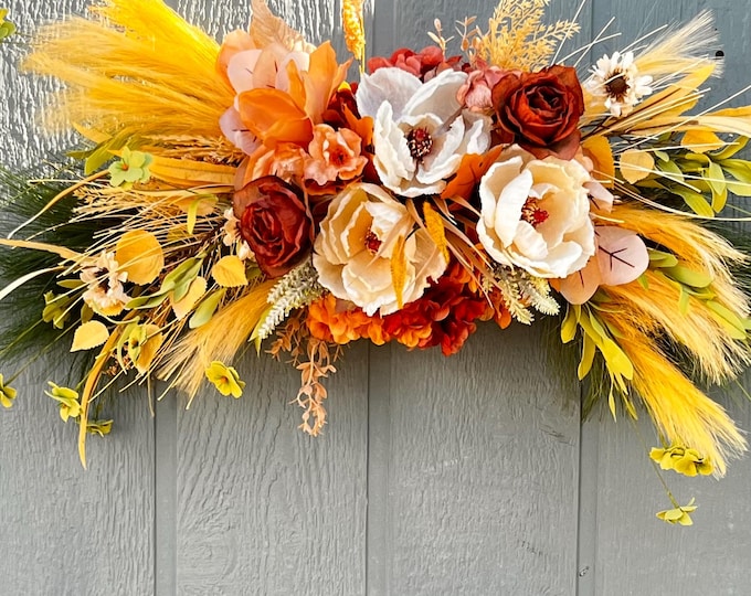 summer swag wall decor hanging artificial flowers modern and trending hobo style bohemian