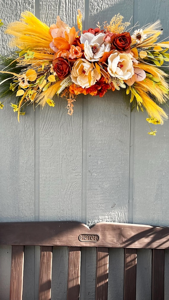 summer swag wall decor hanging artificial flowers modern and trending hobo style bohemian