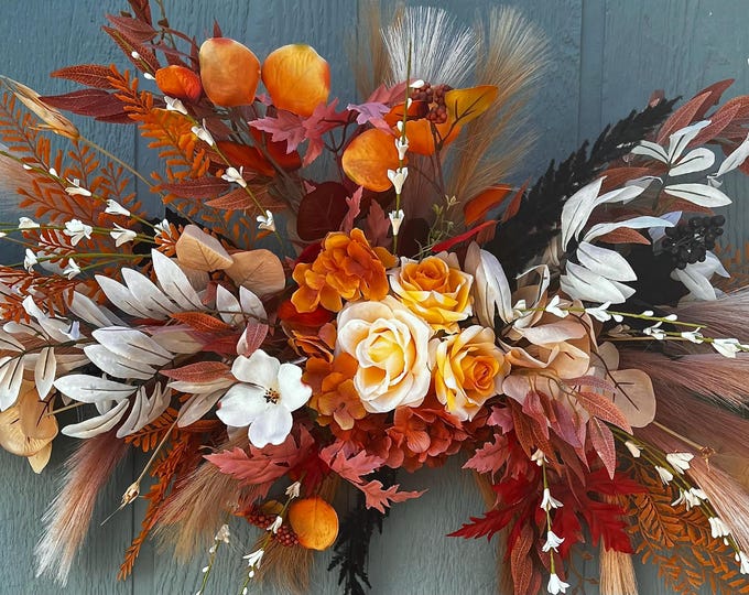 Trendy faux arrangements- bohémien style/swag, wall hanger/handmade using high end materials.