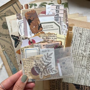 Set di cancelleria vintage in edizione limitata per album creativi, scrapbooking, album fotografici, bullet journal e per lettere di amici di penna con carta vintage