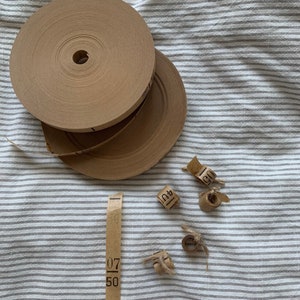 Seções de fita métrica de papel vintage alemão para projetar diários com marcadores, cartas de correspondência, álbuns de fotos e álbuns de recortes