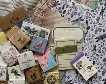Schreibwaren Set für kreative, scrapbook, scrapbooking, Fotoalben, Bullet Journal und für Penpal Briefe, mit Washi Tape, Stickern & Papier