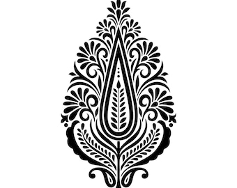 Royal Paisley Buta SVG | Ornate Floral Cut File | Henna Wedding Decor Vector (Digital Download)