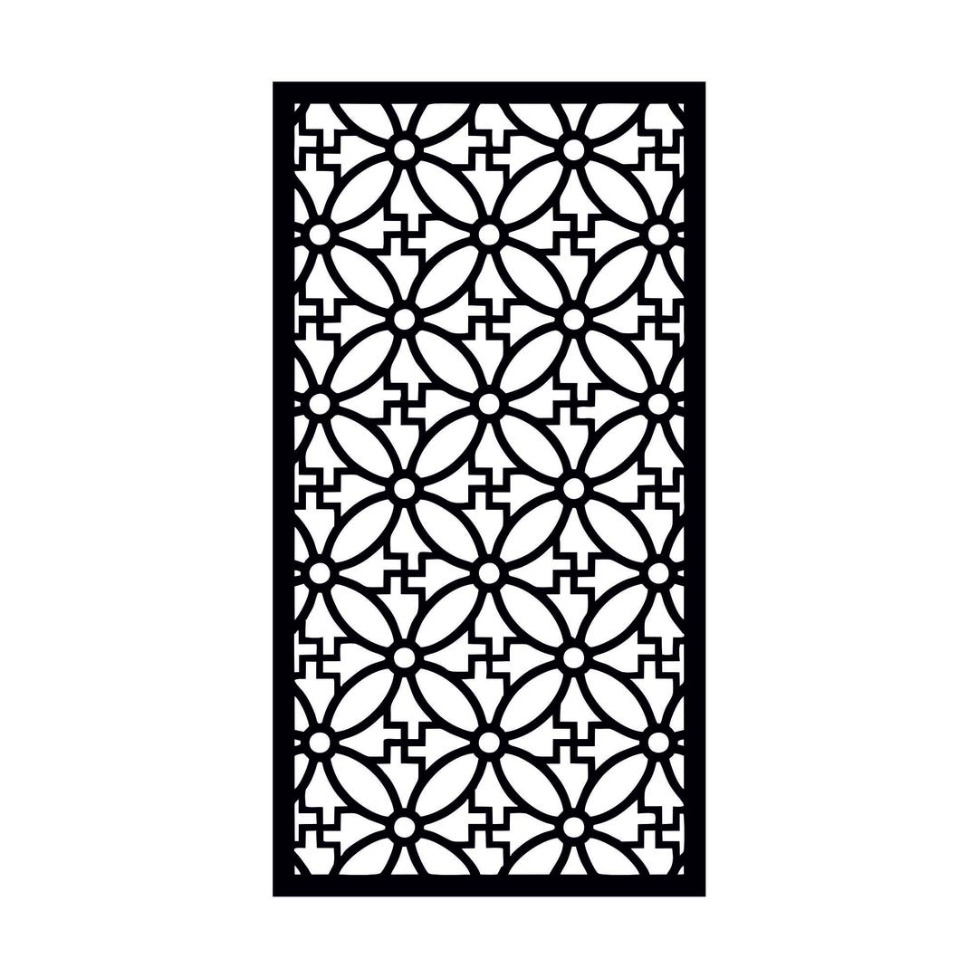 Geometric Screen Islamic Geometric Screen SVG | Overlapping Petal Lattice Panel ...