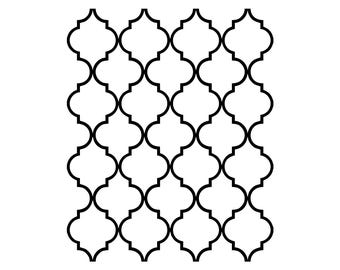 Moroccan Lantern SVG Pattern | Quatrefoil Geometric Tile Cut File (Digital Download)