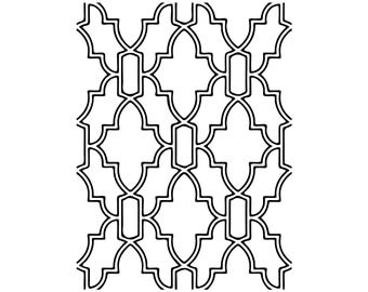 Seamless Geometric Lattice SVG | Islamic Architectural Tile Cut File (Digital Download)