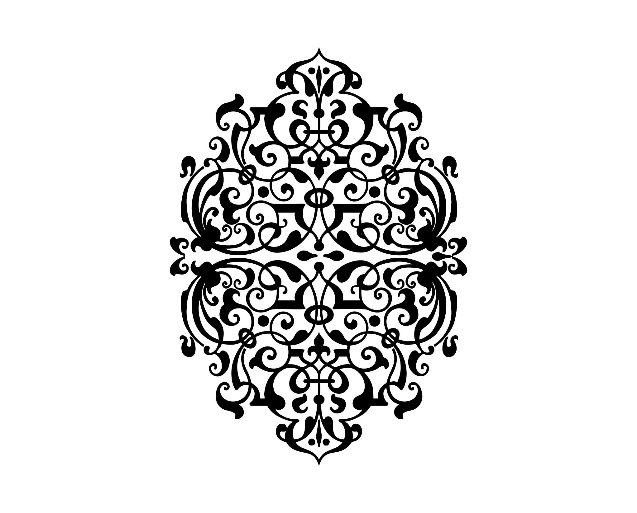 Detailed Floral Design Accent Downloadable SVG File for Use on