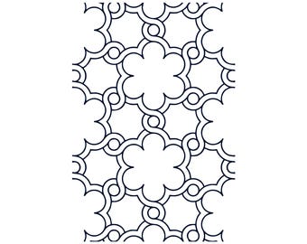 Seamless Flower Lattice SVG | Interlocking Pattern, Six-Petal Tile (Digital Cut File)