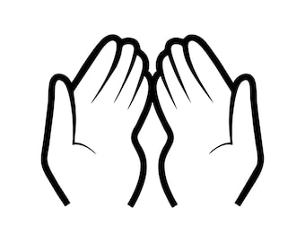 Dua Hands Muslim Praying Hands Downloadable SVG File for use on Stationery posters, wall decor and much more